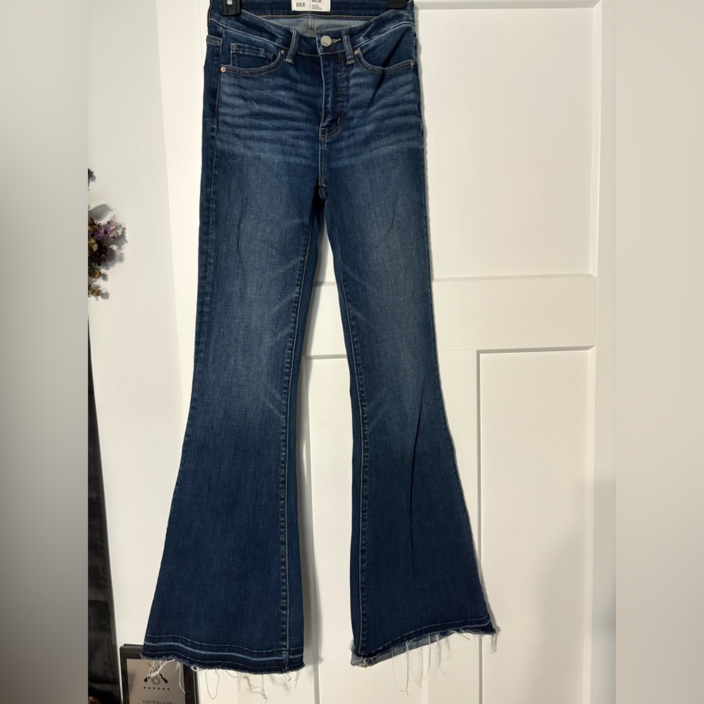 BKE Blue Flare Wide Leg Jeans